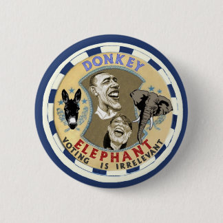 Donkey or Elephant Pinback Button