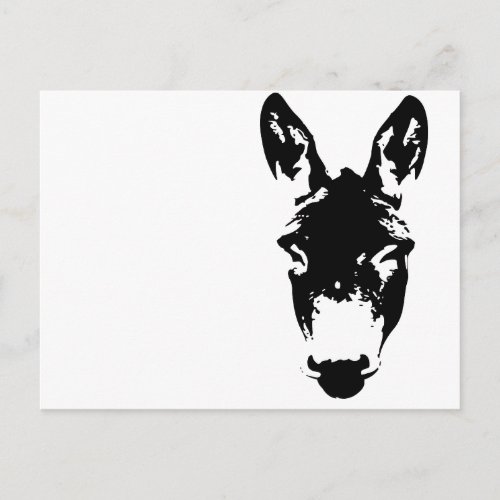 Donkey or Mule Graffiti Drawing Street Tag Art Postcard