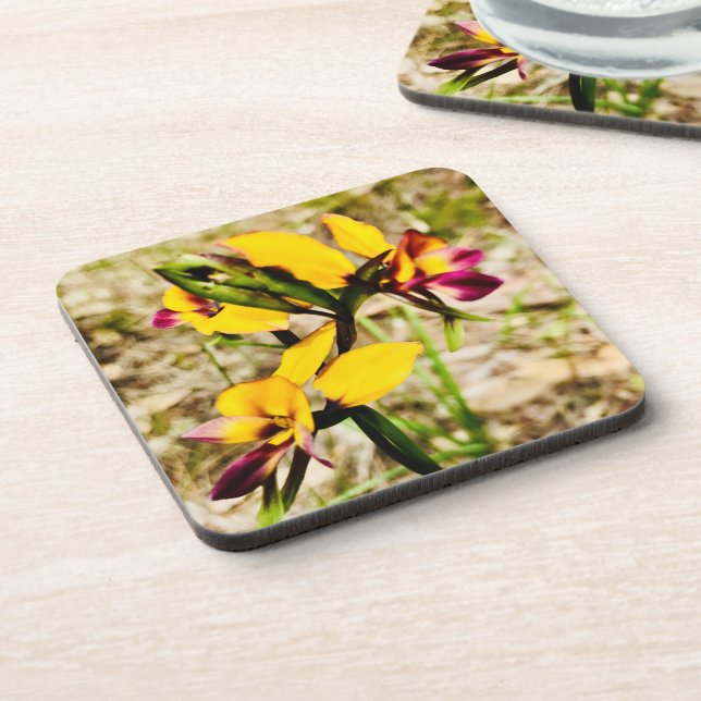 Donkey Orchids Beverage Coaster (Left Side)
