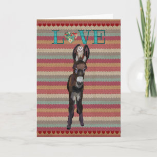 DONKEY & OWL LOVE Valentine Card