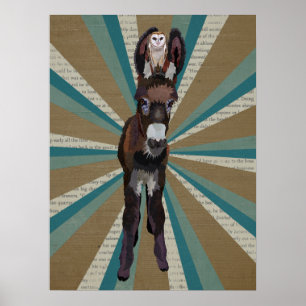 DONKEY & OWL POSTER