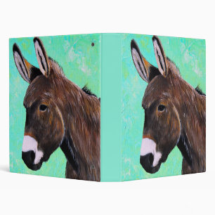 Donkey Painting 3 Ring Binder