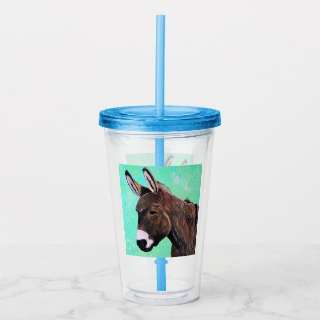 Donkey Painting Acrylic Tumbler (Front)