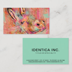 donkey painting business card