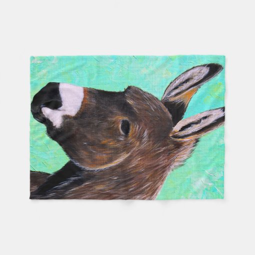 Donkey Painting Fleece Blanket Zazzle