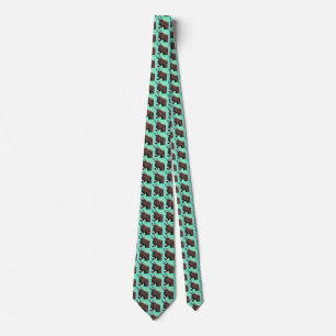 Donkey Painting Neck Tie