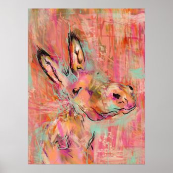 Donkey Painting Poster by asyrum at Zazzle