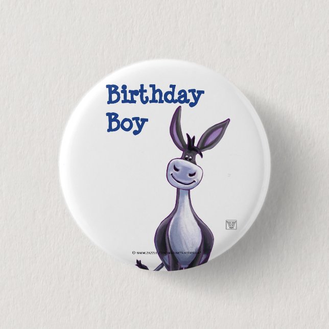 Donkey Party Center Button (Front)