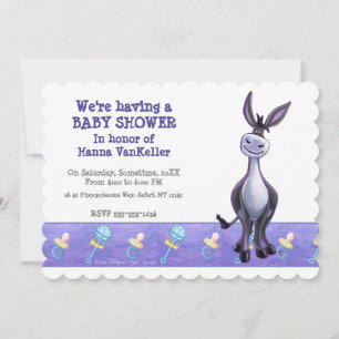 Donkey Party Center Invitation