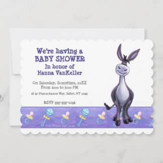 Donkey Party Center Invitation