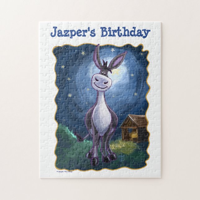 Donkey Party Center Jigsaw Puzzle (Vertical)