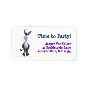 Donkey Party Center Label