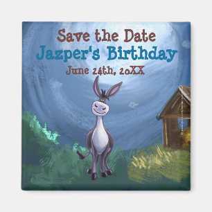 Donkey Party Center Magnet