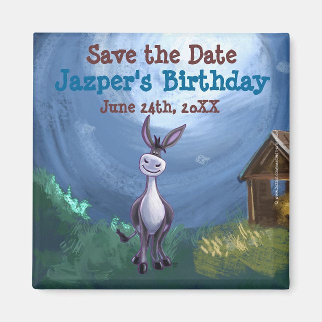 Donkey Party Center Magnet (Front)