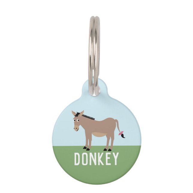 Donkey Pet ID Tag (Front)