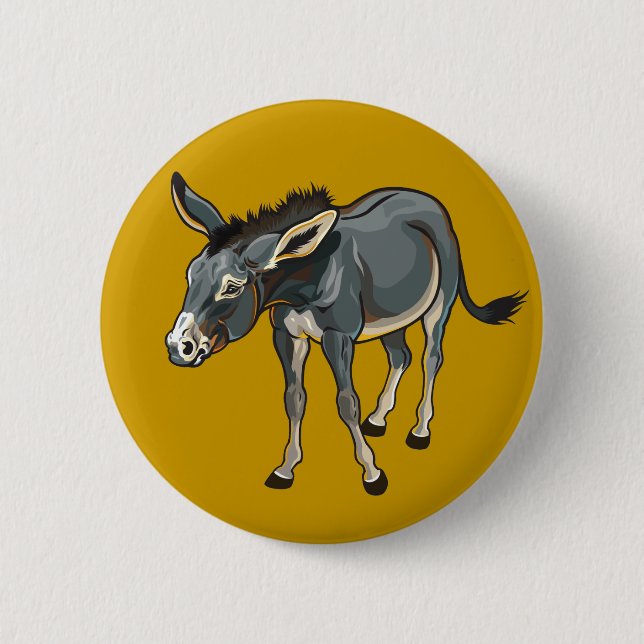 donkey pinback button (Front)