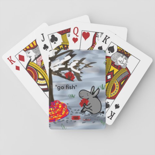 donkey playing go fish playing cards