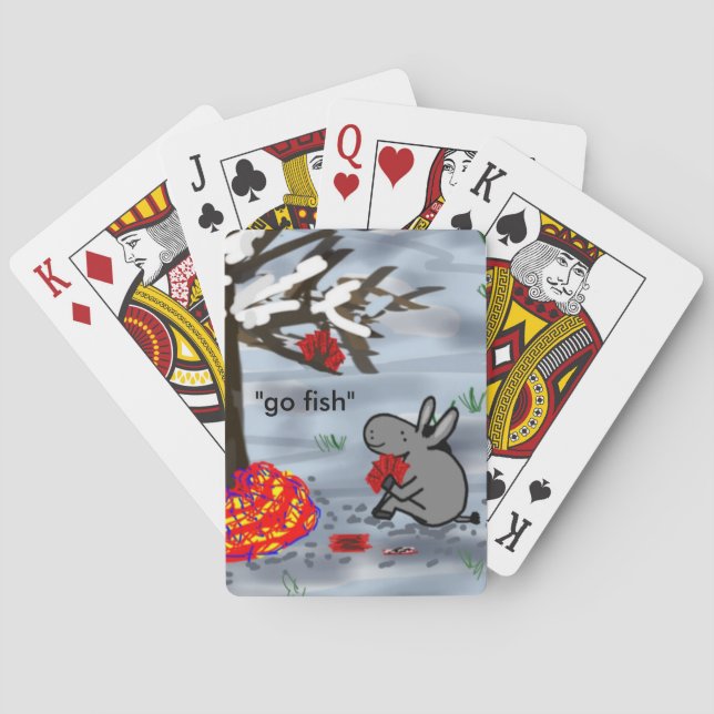 donkey playing go fish poker cards (Back)