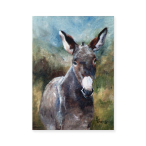 Donkey Portrait ArtCard Business Card