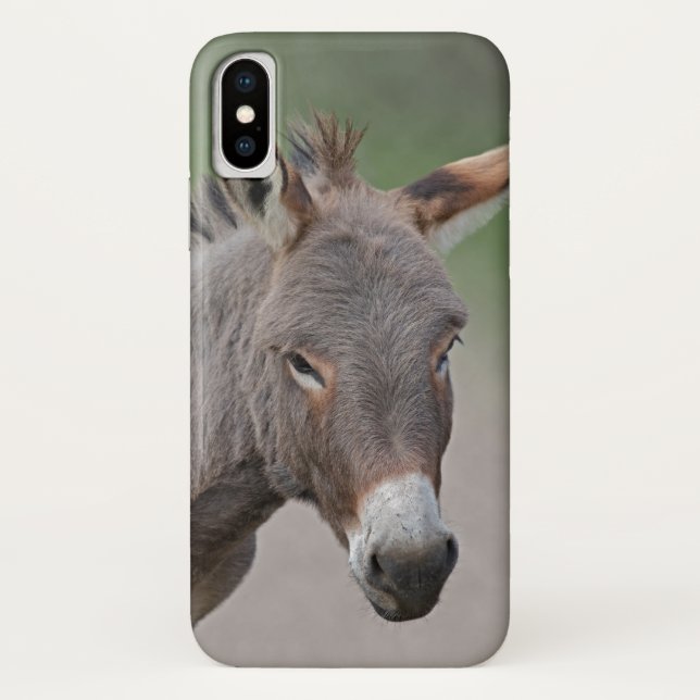 Donkey Portrait iPhone X Case (Back)