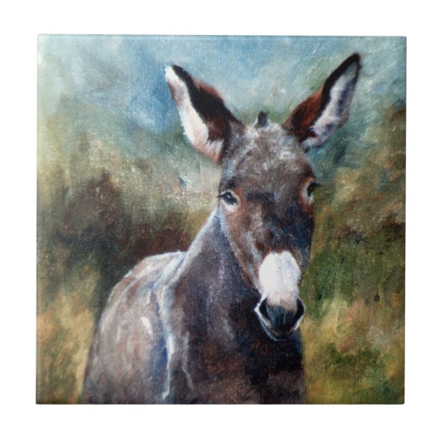 Donkey Portrait Tile (Front)