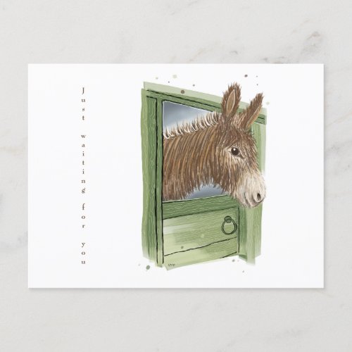 Donkey postcards _ Cute _  Just waiting for you _ 