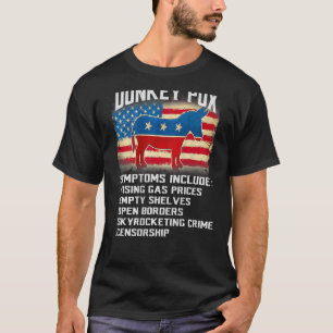 Donkey Pox The Disease Destroying America On Bac T-Shirt