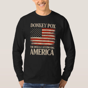 Donkey Pox The Disease Destroying America Retro T-Shirt