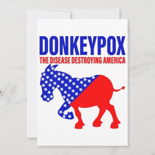 Donkey Pox the disease destroying America Sticker  Invitation