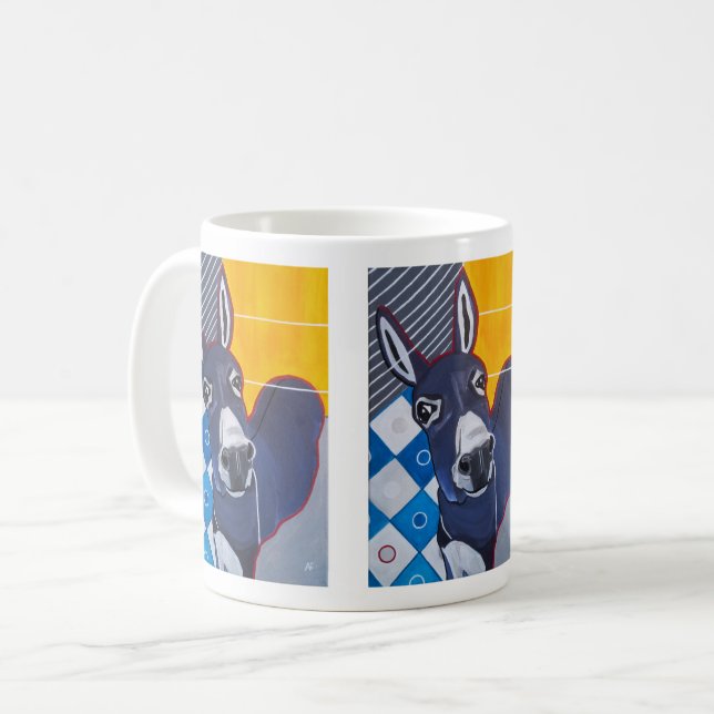 Donkey Punch Painting by Alfred Fox Coffee Mug (Front Left)