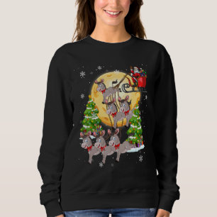 Donkey Reindeer Christmas  Dog Cat  Xmas Present Sweatshirt
