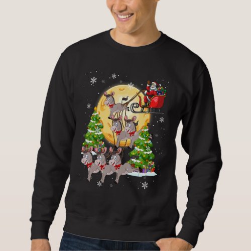 Donkey Reindeer Christmas  Dog Cat  Xmas Present Sweatshirt