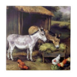 Donkey Rooster Farm Tile at Zazzle