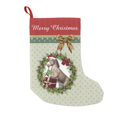 Donkey Santa Merry Christmas Stocking