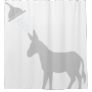 Donkey Shadow Silhouette Shadow Buddies Shower Shower Curtain by getyergoat at Zazzle