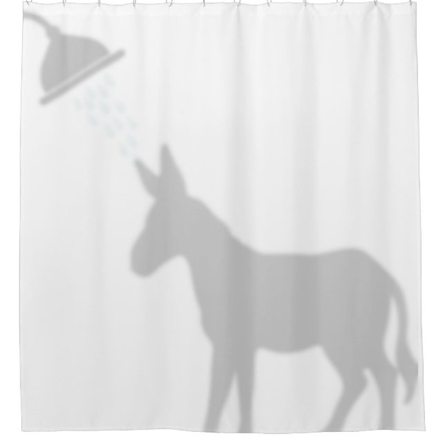 Donkey Shadow Silhouette Shadow Buddies Shower Shower Curtain (Front)
