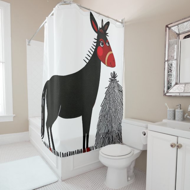 Donkey Shower Curtain (In Situ)
