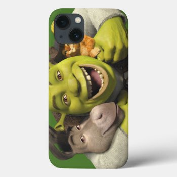 Donkey  Shrek  And Puss In Boots Iphone 13 Case by ShrekStore at Zazzle