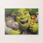 Donkey, Shrek, And Puss In Boots Jigsaw Puzzle at Zazzle