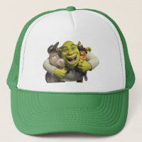 Donkey, Shrek, And Puss In Boots Trucker Hat