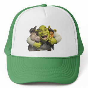 Donkey, Shrek, And Puss In Boots Trucker Hat