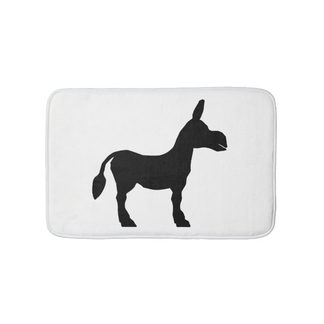 Donkey Silhouette Bathroom Mat (Front)