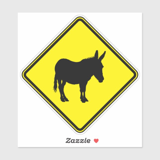 Donkey Silhouette Donkey Clipart Animal Art Warnin Sticker (Sheet)