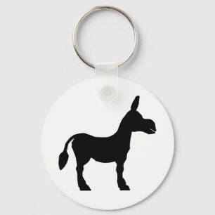 Donkey Silhouette Keychain