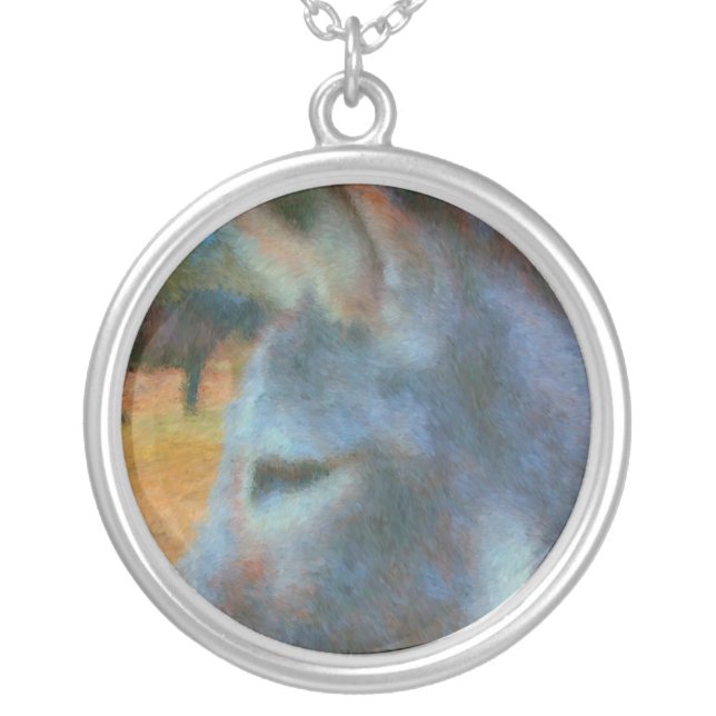 donkey silver plated necklace (Front)