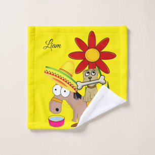 Donkey Sombrero Mexican Hands Bathroom Towel Sets