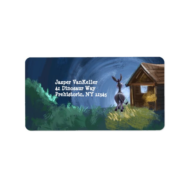 Donkey Stationery Label (Front)