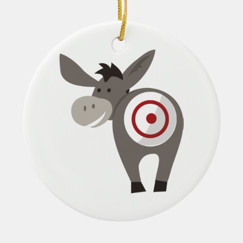 Donkey Target Ceramic Ornament