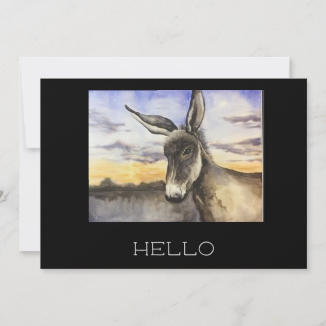 Donkey Thank You Card (Front)