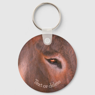Donkey Thoughts Animal Personalized Keychain